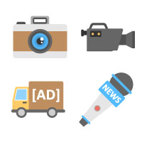 Media and Advertising Vector Icon