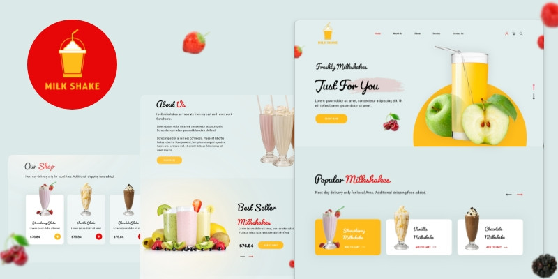 Milk Shake - UI Adobe XD