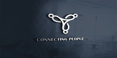 Connecting People Logo Template For Social Club