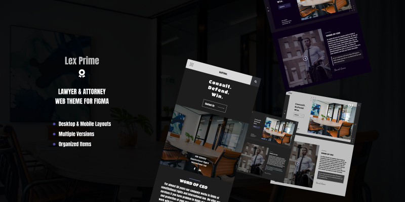 Lex Prime - Web Theme for Figma