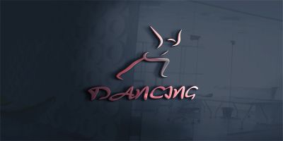 Person Dancing Outline Logo Template For Dance