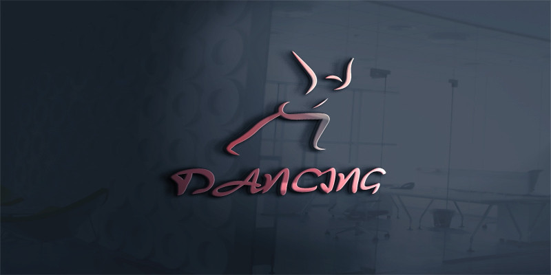 Person Dancing Outline Logo Template For Dance