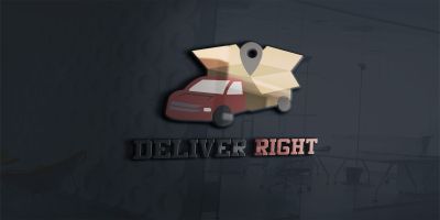Deliver Right Logo Template For Delivery