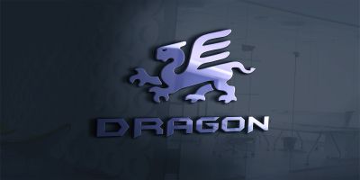 Dragon Logo Template Can Be Used For Sports Teams