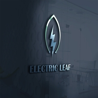 Electric Leaf Logo Template For Electronic Shop