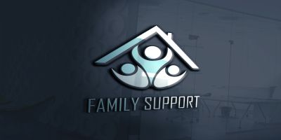 Family Support Kinder Garden Logo Template