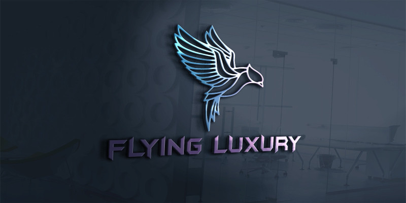 Flying Luxury Logo Template With Gradient Color