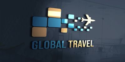 Global Travel Logo Template Modern And Colorful