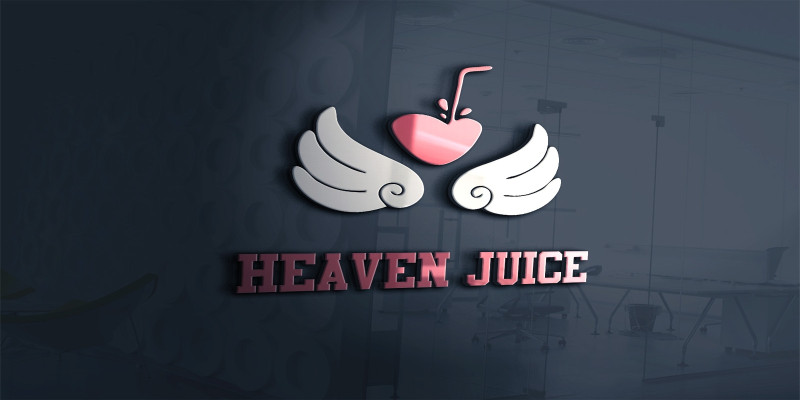 Heaven Juice Logo Template For Juice And Cocktail 