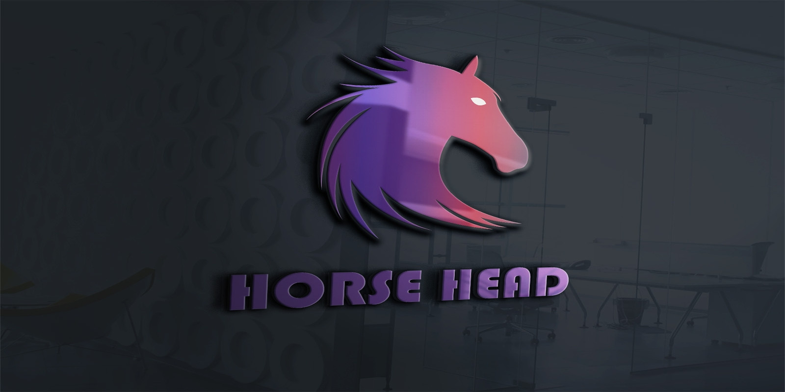 Horse Head Logo Template Gradient Color by Rsdesigns Codester