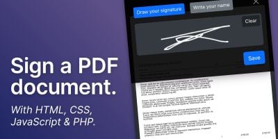 Sign a PDF document with JavaScript and PHP