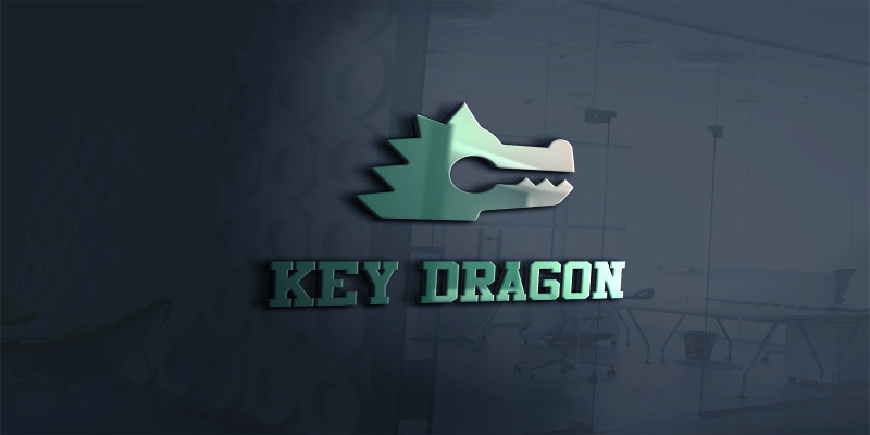 Key Dragon Logo Template For Key Manufacturing
