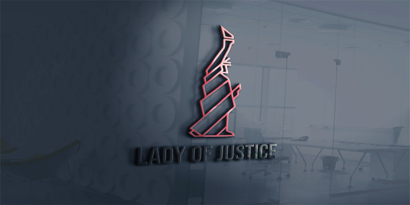 Lady Of Justice And Law Logo Template