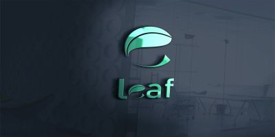 Leaf Logo Template With An E Letter