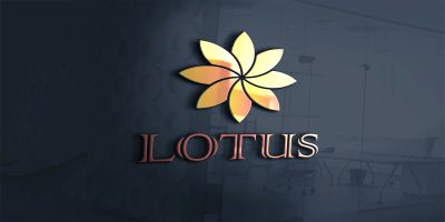 Lotus Logo Template For Flowers And Luxury Shops