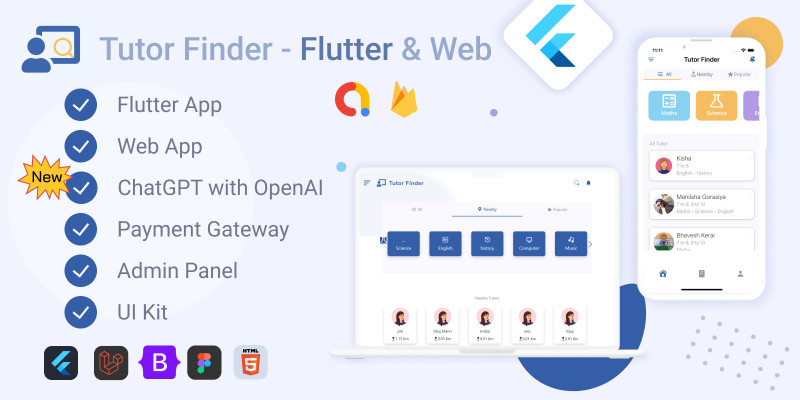 Tutor Finder - Flutter App And Web App