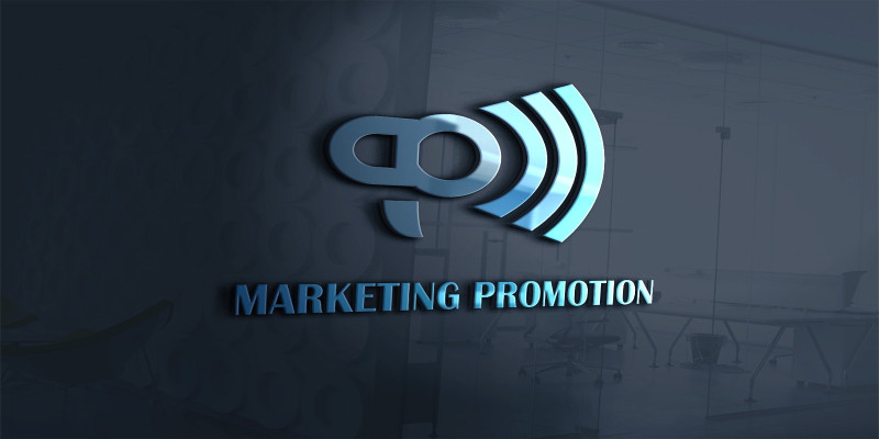 Marketing Promotion Logo Template With Megaphone