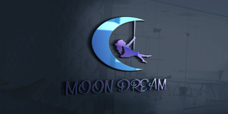 Moon Dream Logo Template Beautiful For Kids