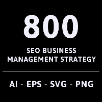 SEO Business Management Strategy Icons