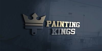 Painting Kings Logo Template For Paint Shop