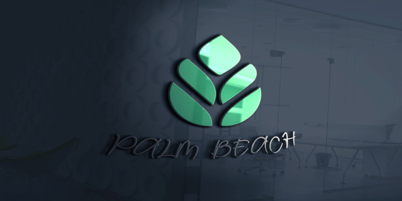 Palm Beach Logo Template Minimal And Beautiful