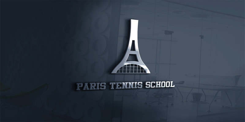 Paris Tennis School Logo Template For Tennis Coach