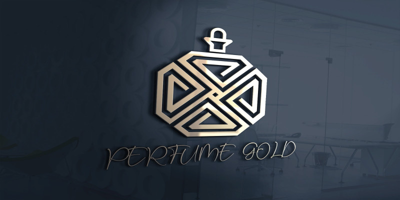 Perfume Gold Logo Template For Perfume