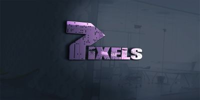 Pixels Logo Template With Letter P