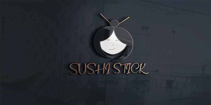 Sushi Stick Logo Template For Restaurant