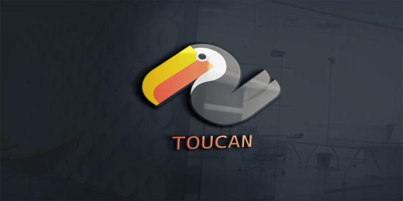 Toucan Bird Colorful Logo Template