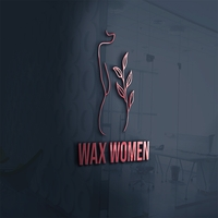 Wax Women Logo Template With Women Back outline