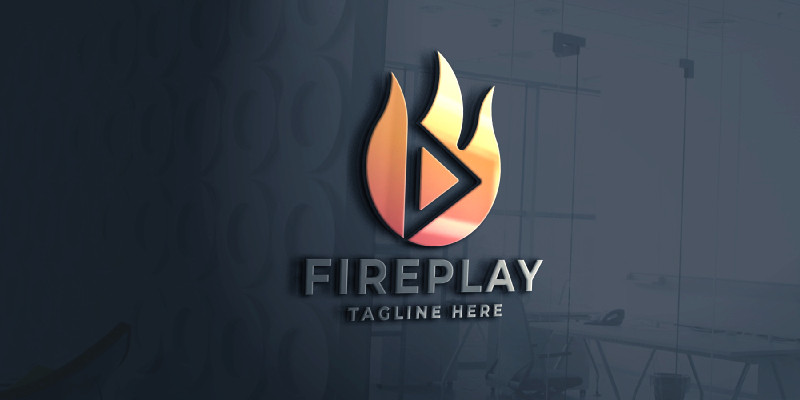 Fire Play Logo Pro Template