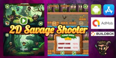2D Savage Shooter - Android/Buildbox/Admob/In Apps