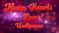 Neon Hearts Live Wallpaper - Android Screenshot 1
