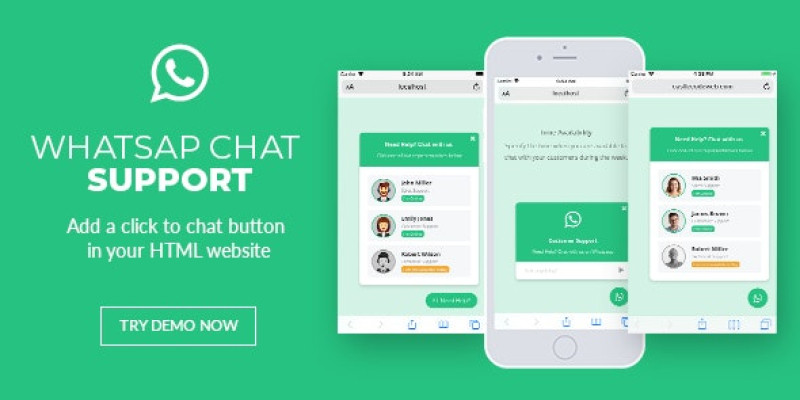 WhatsApp Chat Support - JQuery Plugin by Sbscoders | Codester