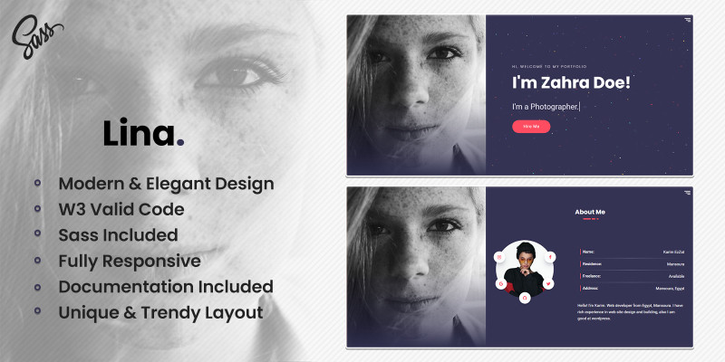 Lina - Personal Portfolio HTML Template