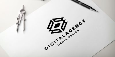 Digital Agency Media and Design Logo