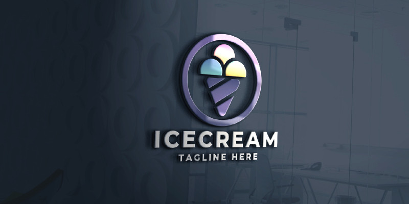 Fresh Ice Cream Logo Template