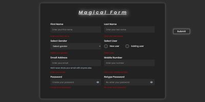 Magical Form jQuery validation HTML-CSS jQuery