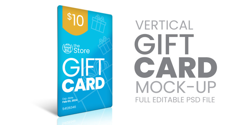 Vertical Giftcard Mockup