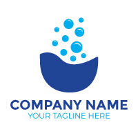 Premium water bubble logo design