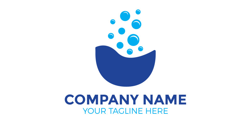 Premium water bubble logo design