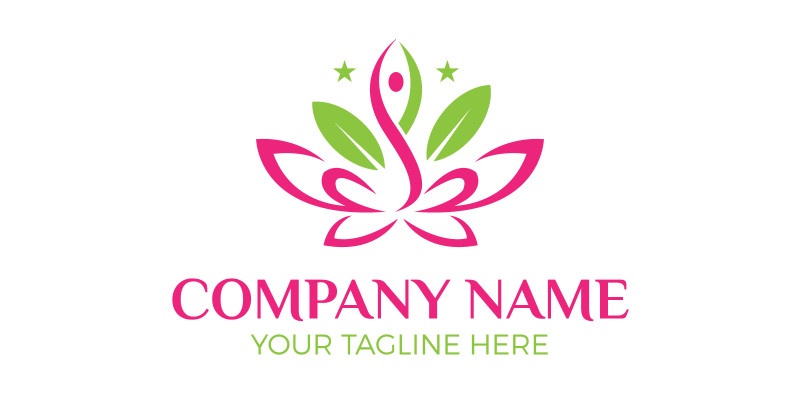 Yoga Wellness Logo Template