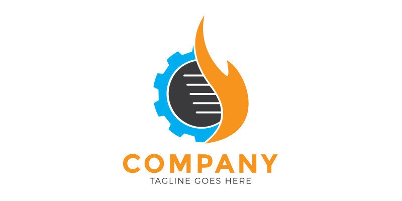 Heating and Cooling Logo Template