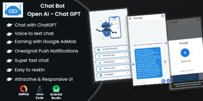 Chat Bot - Open AI - ChatGPT - Android App 
