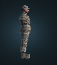 3D Gaming  Male Character Army Soldier Low Poly Screenshot 2