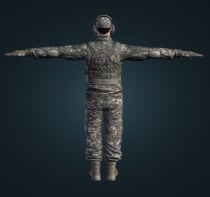 3D Gaming  Male Character Army Soldier Low Poly Screenshot 3