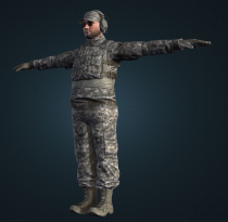 3D Gaming  Male Character Army Soldier Low Poly Screenshot 5