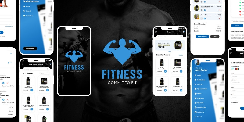 Fitness App - Adobe XD Mobile UI Kit 