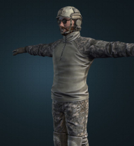 3D Gaming Character Male Army Soldier Animated Screenshot 1